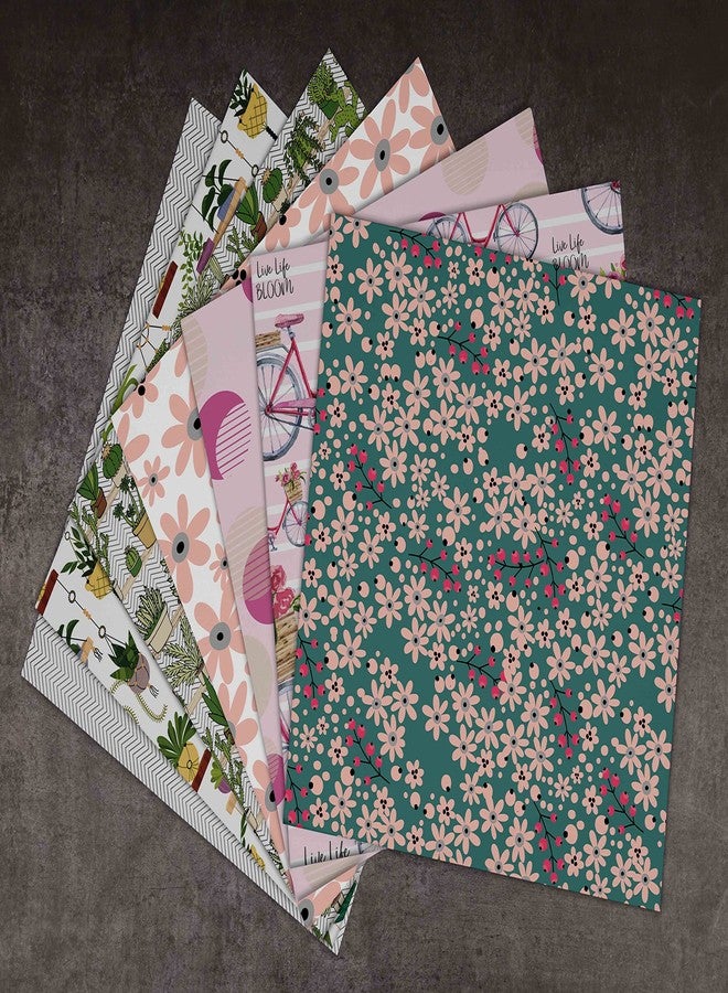 Inkdotpot مجموعة ورق قصاصات Inkdotpot مكونة من 25 ورقة بتصميم حديقة، مقاس 6x6، ورق قصاصات أحادي الجانب - ورق مقوى ملون، ورق قصاصات، ورق زخرفي، لوازم صنع البطاقات، ورق للمذكرات والحرف اليدوية - Image 5